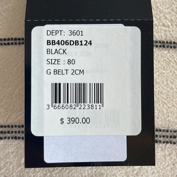 GIVENCHY G Chain Leather Belt, Black/Gold S80